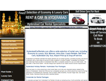 Tablet Screenshot of hyderabadcarrentals.com